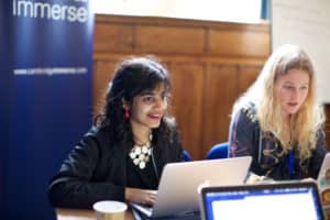 foreign student learning in another country in Cambridge, UK