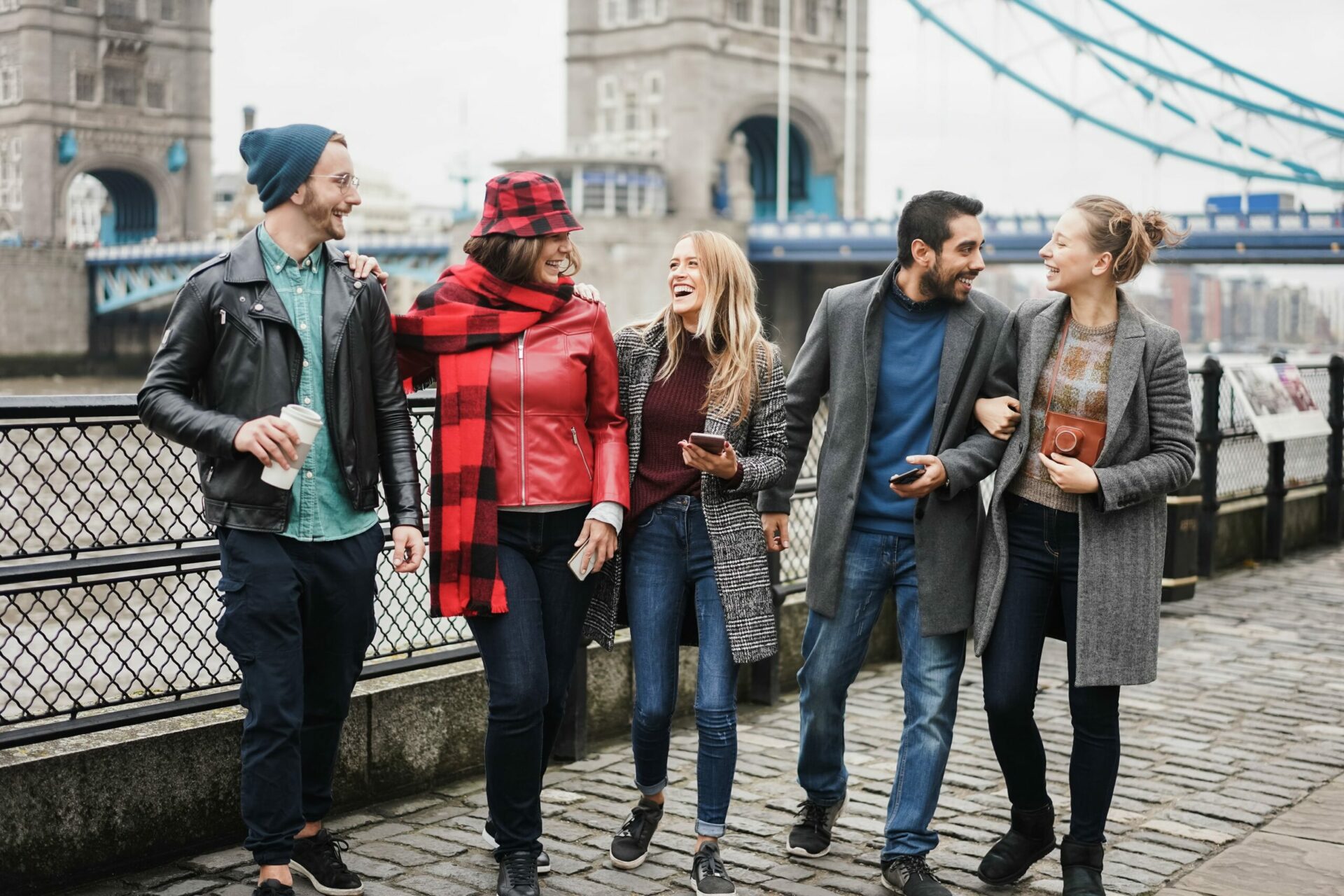 College students in London