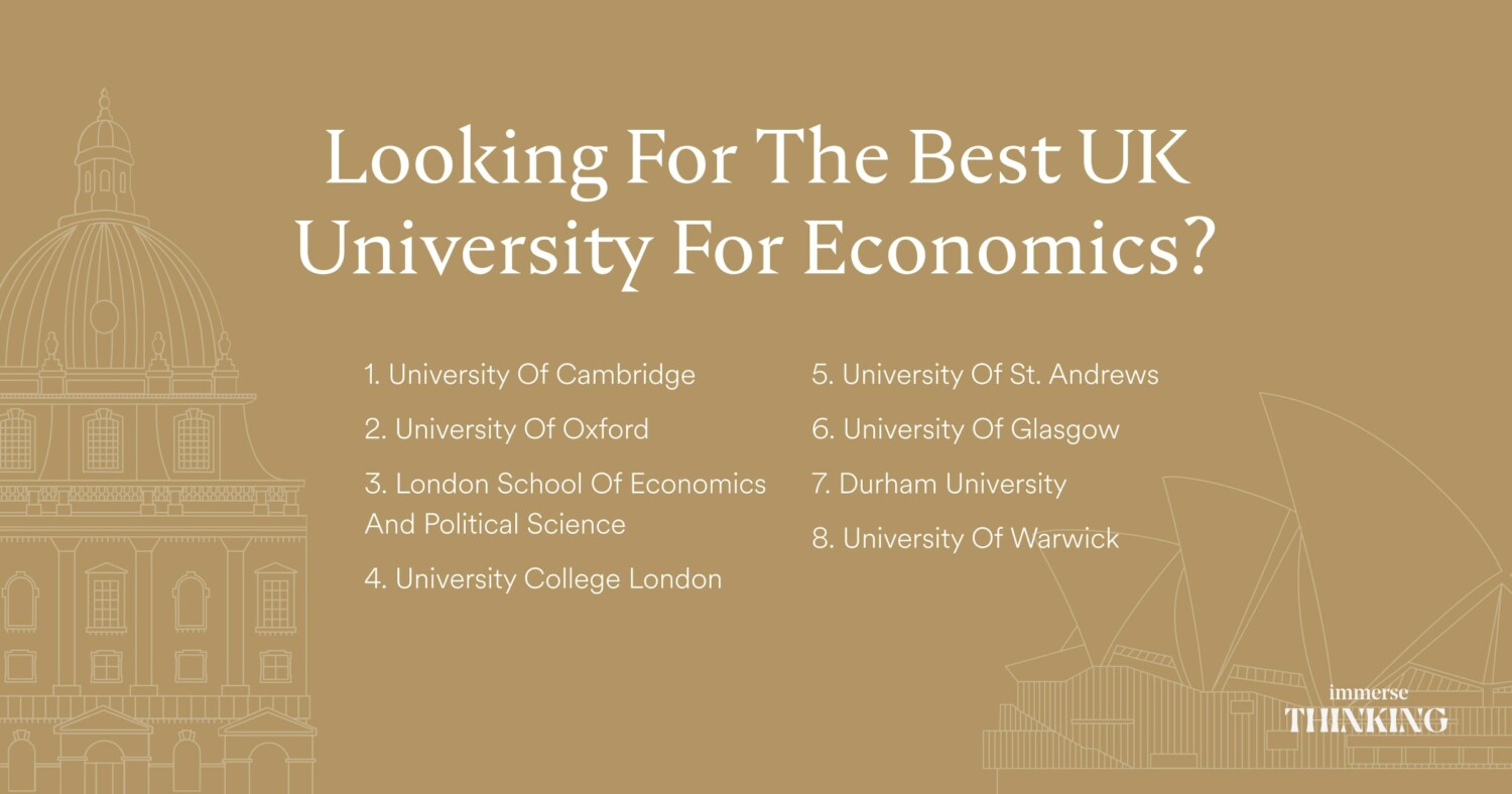 list of 8 top ranked UK Universities for Economics