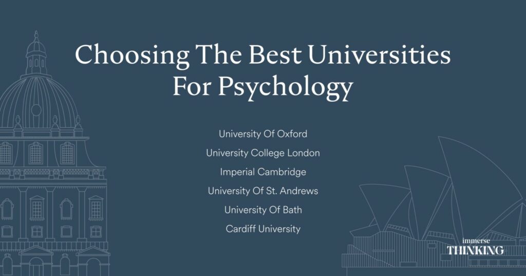 list of top ranked Universities for Psychology degrees in the UK