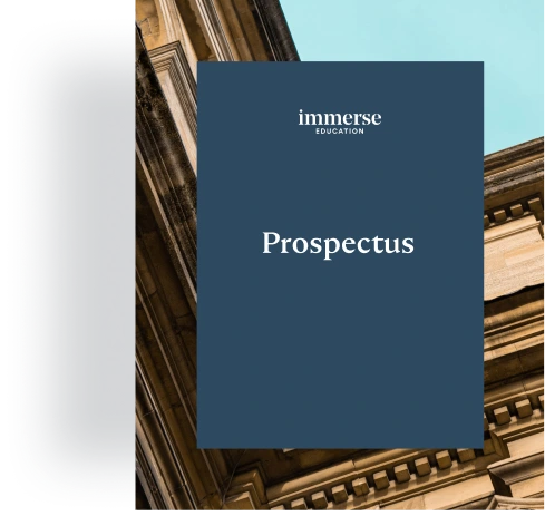 Immerse education Prospectus programme