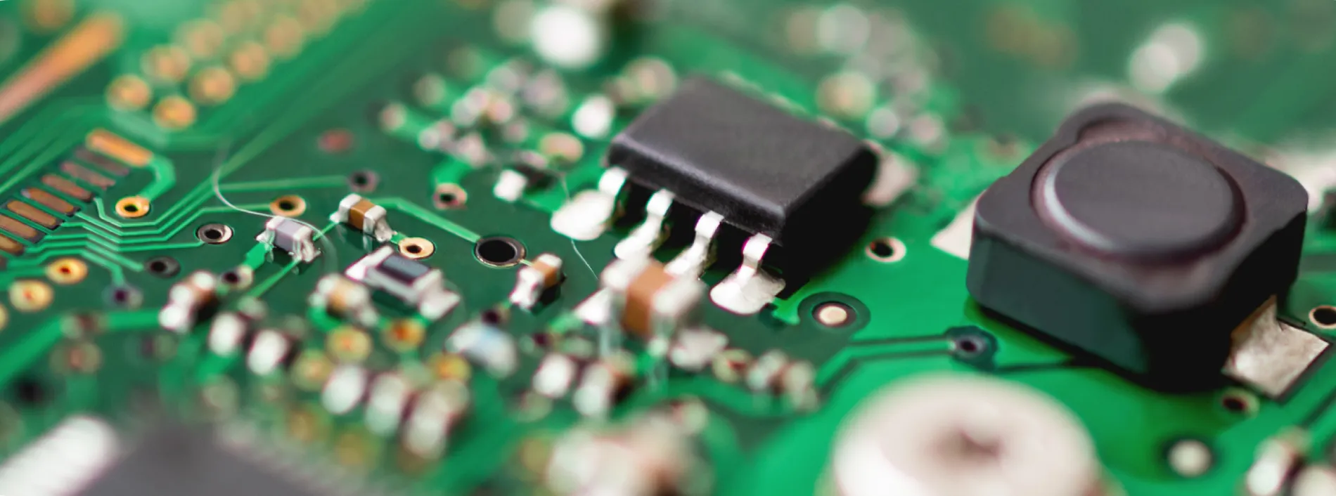 A close up of a circuit board