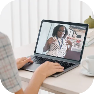 Student on the laptop participating in an Online Research Programme