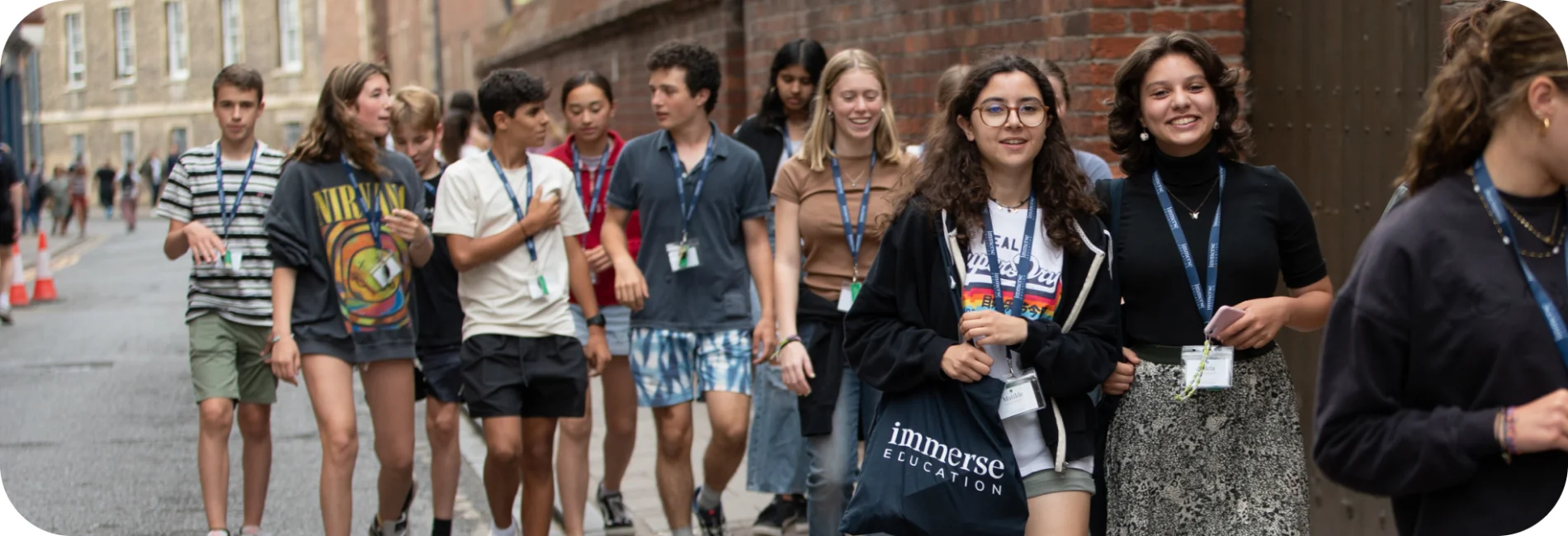 Group of students walking