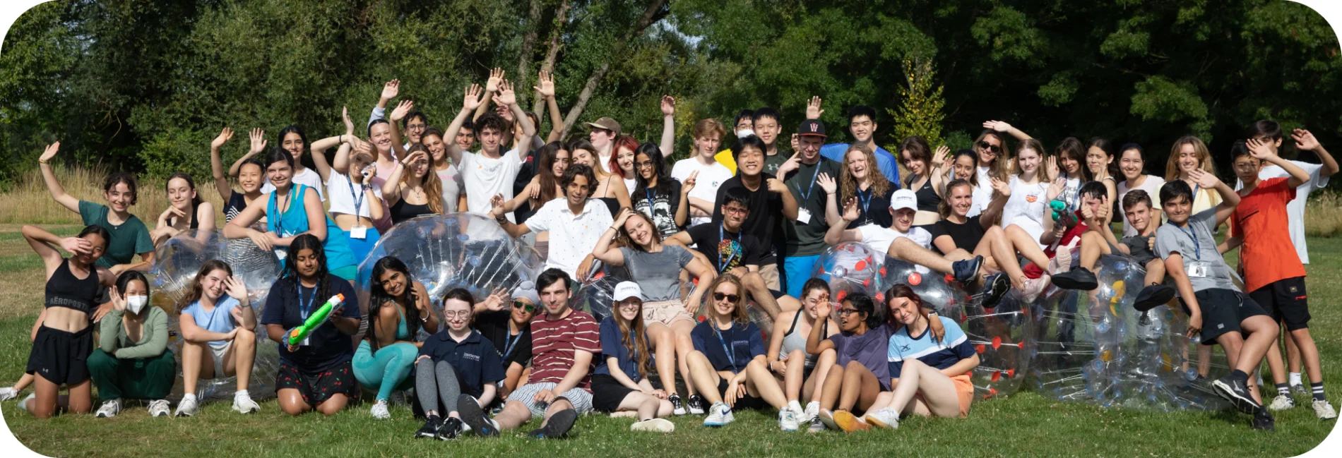 a group of people posing for a photo