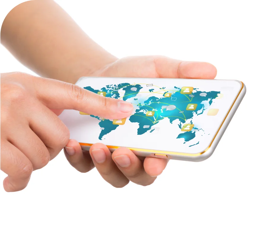 Online courses map-related image.