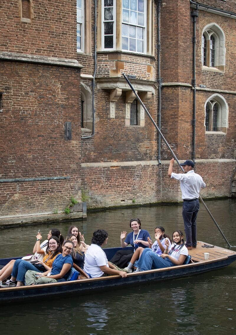 Punting during Cambridge summer courses