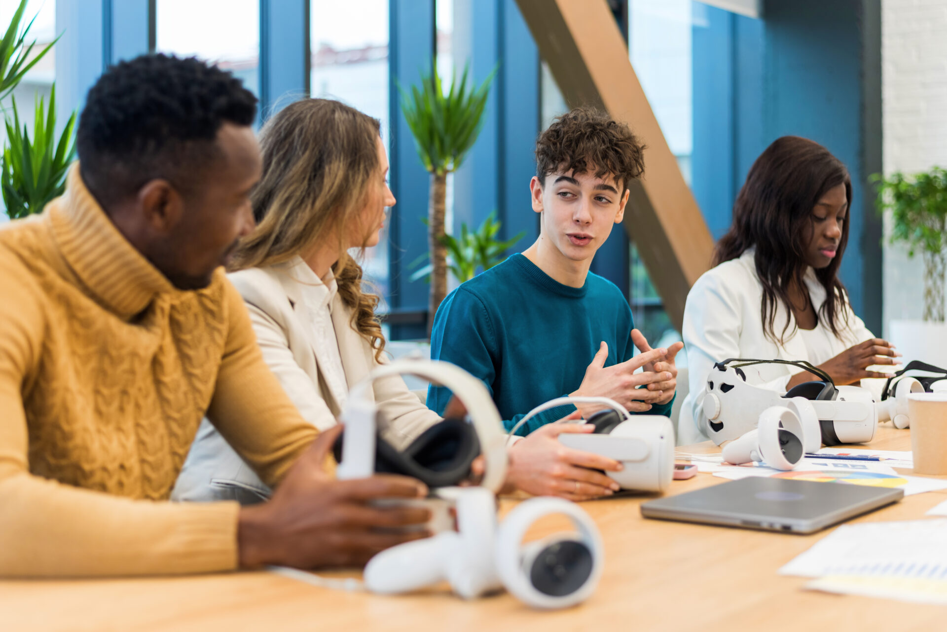 Students taking part in a business competition