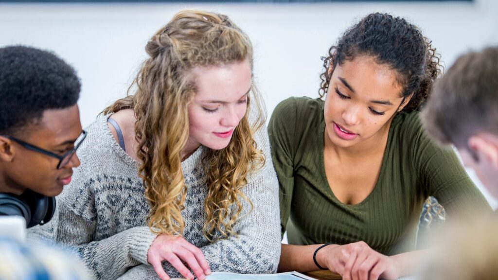 Teens studying in one of the best study spots in Canberra