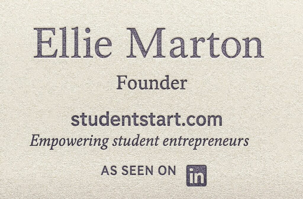 Student Business Cards