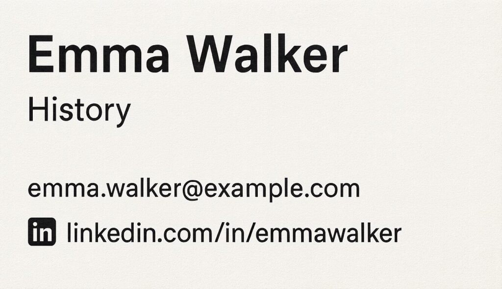 Student Business Cards