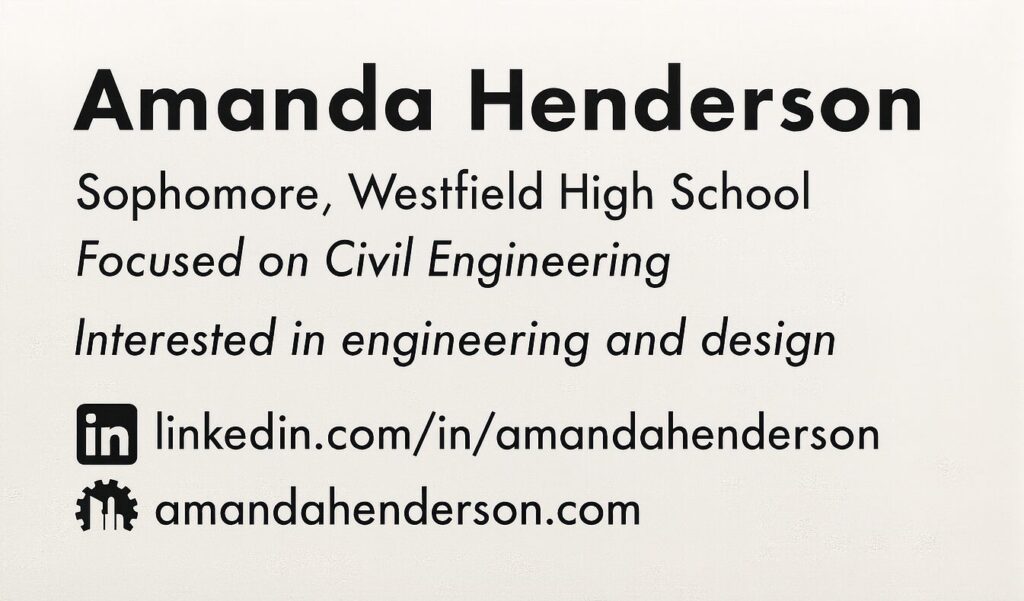 Student Business Cards