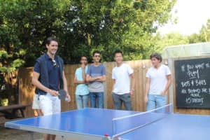 The ping pong tournament gets heated